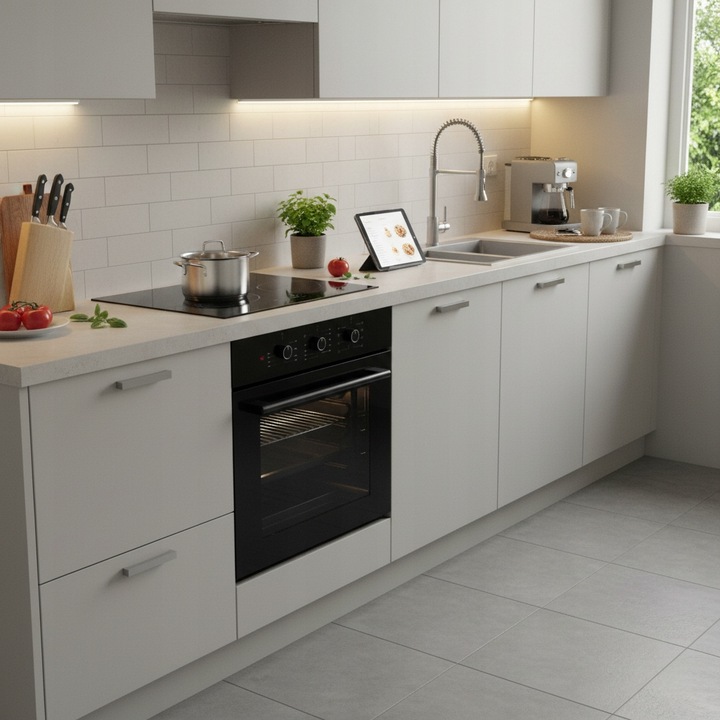 PIEKARNIK DO ZABUDOWY GŁĘBOKOŚĆ 55cm ELEKTRYCZNY 50L CZARNY POKRĘTŁA