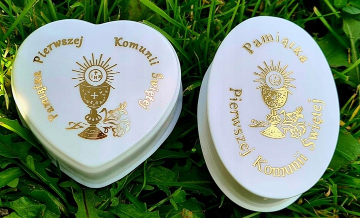 SREBRNY ŁAŃCUSZEK I MEDALIK KOMUNIA CHRZEST 50 CM