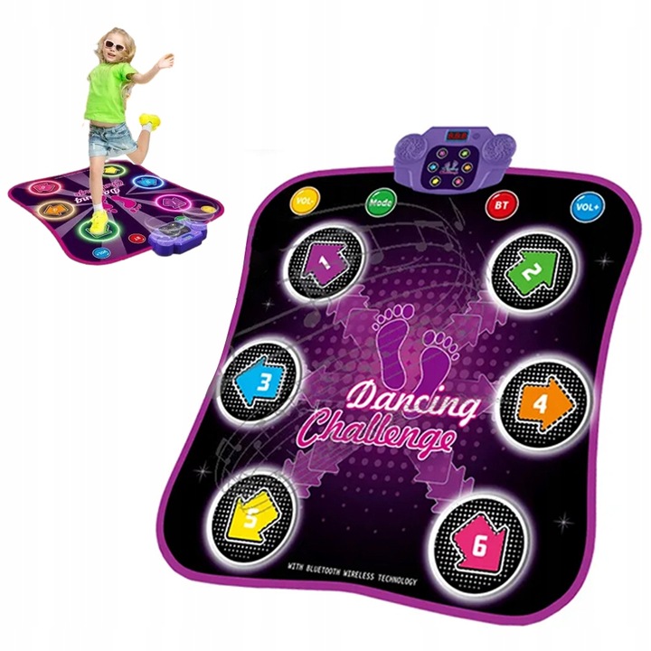 MATA DO TAŃCA INTERAKTYWNA MATA DO TAŃCA RODZIC-DZIECKO BLUETOOTH 5 TRYBY