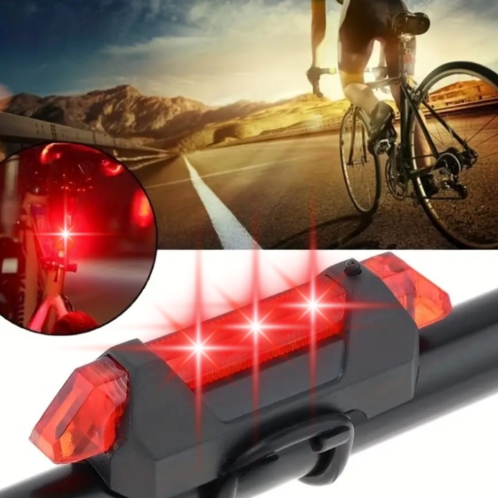 MOCNA LAMPKA ROWEROWA PRZEDNIA TYLNA LED WODOODPORNA AKUMULATOR USB ZESTAW