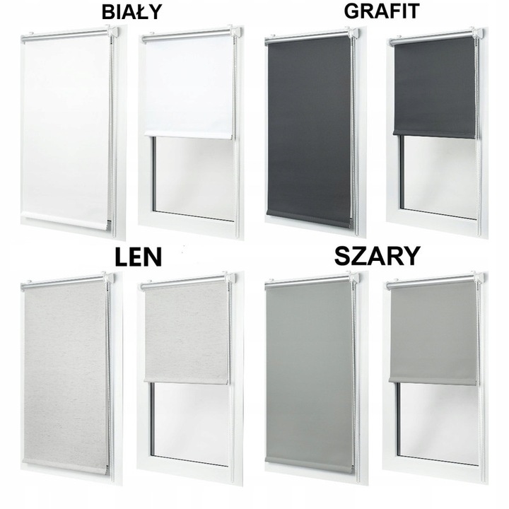 ROLETA ROLETY ZACIEMNIAJĄCA BLACKOUT 65x150 CM NA WYMIAR TERMO TERMICZNA