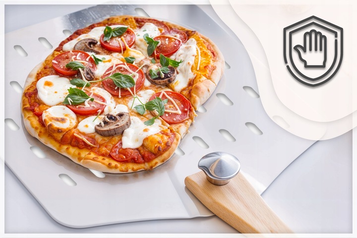 ŁOPATA DO PIZZY PERFOROWANA SZUFLA TACA STAL NIERDZEWNA INOX PROFESJONALNA