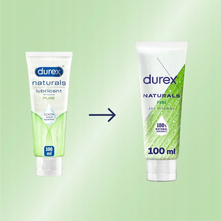 Żel Intymny DUREX NATURALS PURE Nawilżający 100 ml Lubrykant na Bazie Wody