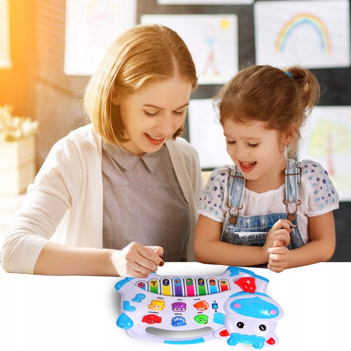 ORGANKI PIANINKO ZWIERZĄTKA KRÓWKA DLA DZIECI EDUKACYJNE INTERAKTYWNE