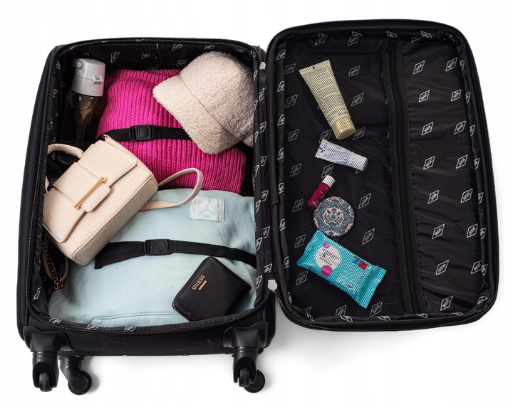 RGL ŚREDNIA WALIZKA PODRÓŻNA XL 4 KÓŁKACH BAGAŻ MATERIAŁOWA MIĘKKA