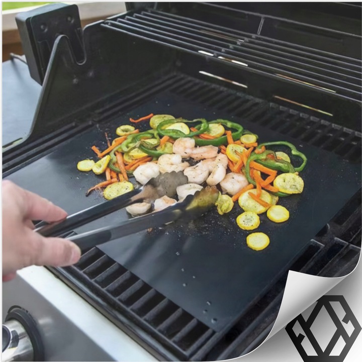 12x MATA DO GRILLA TEFLONOWA PODKŁADKA DO PIECZENIA TACKA WIELORAZOWA