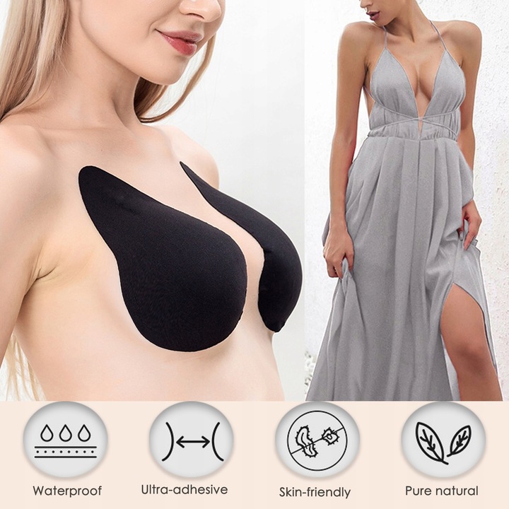 2 pary Taśma podnosząca piersi dla dużych piersi z osłonki na sutki,C-D CUP
