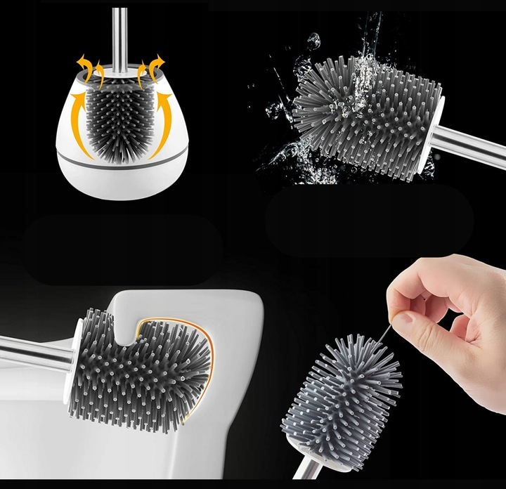 Silikonowa antybakteryjna szczotka do WC + GRATIS