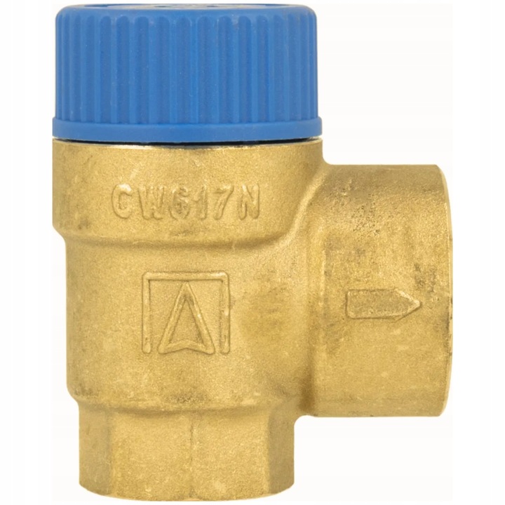 ZAWÓR BEZPIECZEŃSTWA DO INSTALACJI CWU ZASOBNIKA 6 BAR 1/2'' x 3/4" GW