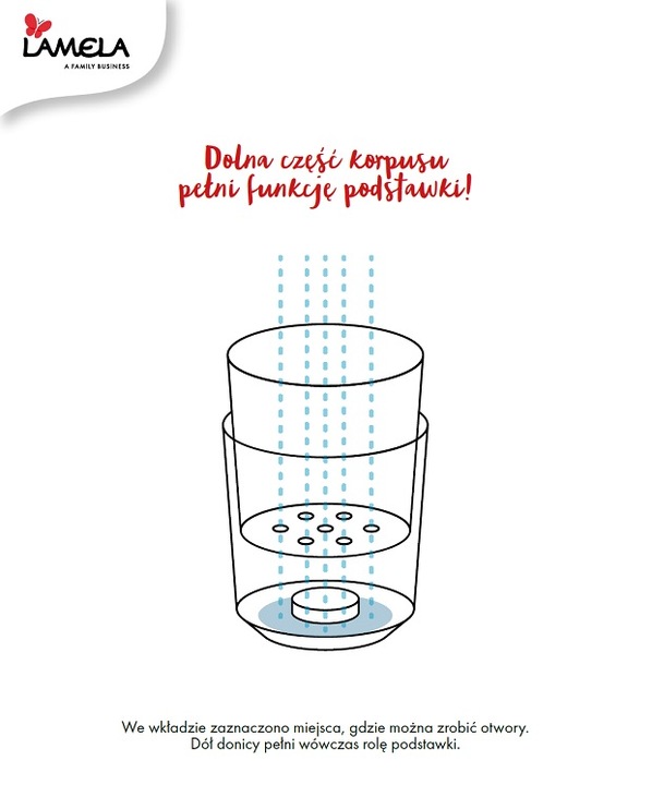 Doniczka AZTEK 14 h15 k-Czarny + w-Złoty Jasny