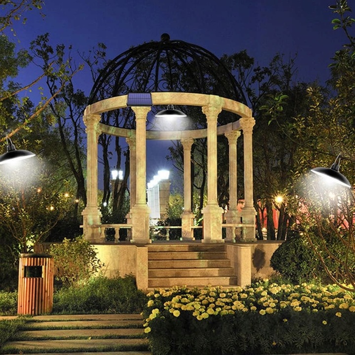 LAMPA SOLARNA ŻYRANDOL SUFITOWY LED WISZĄCY Z CZUJNIKIEM ZMIERZCHU + PILOT