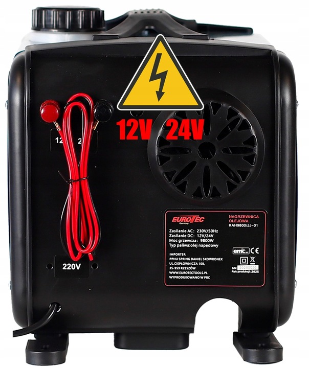 NAGRZEWNICA SAMOCHODOWA DMUCHAWA OLEJOWA WEBASTO OGRZEWANIE POSTOJOWE 9,8KW