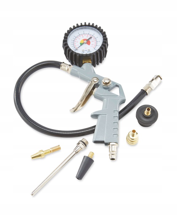 Przenośny KOMPRESOR BEZOLEJOWY 8 bar PISTOLET Z MANOMETREM ZESTAW