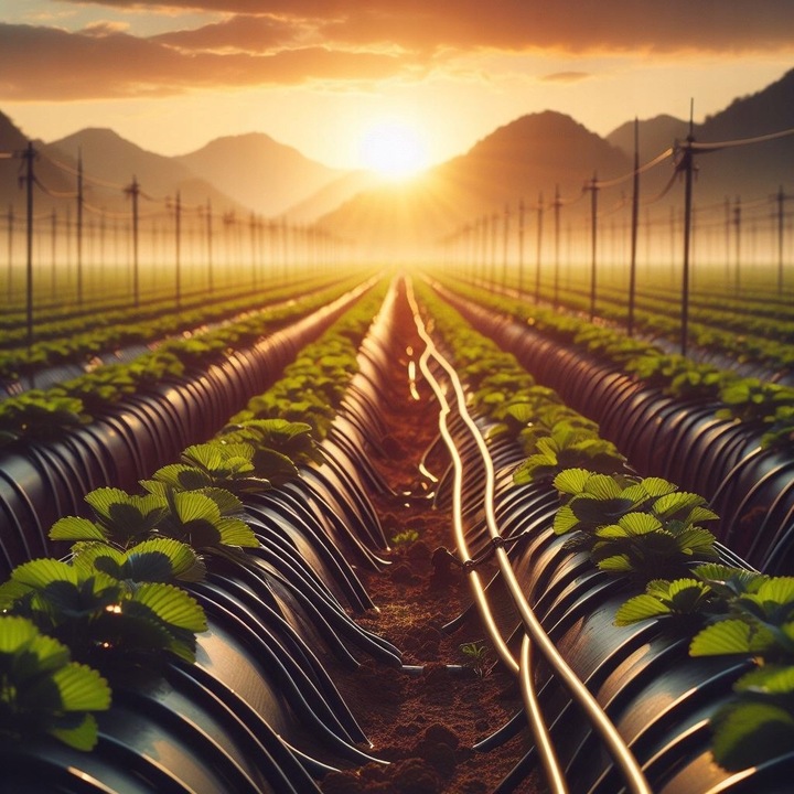 LINIA KROPLUJĄCA 100M Z KOMPENSACJĄ POLIEXT NAWADNIANIE OSZCZĘDNOŚĆ WODY