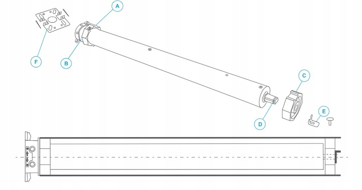 SILNIK NAPĘD DO ROLET ZEWNĘTRZNYCH PORTOS FI 60mm 10 Nm