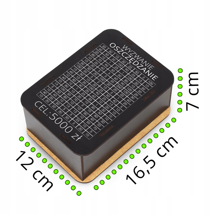 PREZENT NA 18 30 40 50 60 URODZINY SKARBONKA WYKREŚLANA UPOMINEK CEL 5000zł