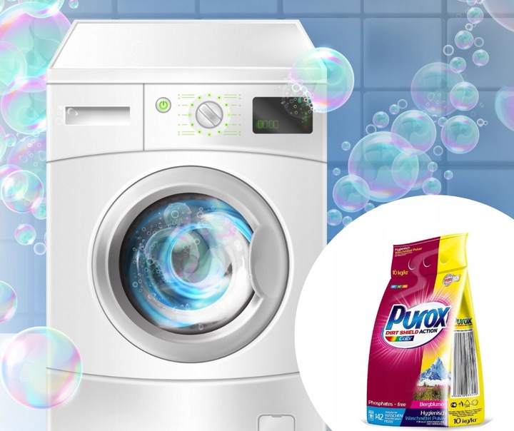 PROSZEK do prania PUROX KOLOR, 10 kg folia, wydajny, ekonomiczny