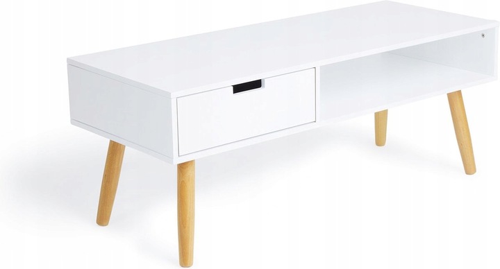 KOMODA Szafka RTV Kredens Regał na Telewizor z Szufladą BIAŁY