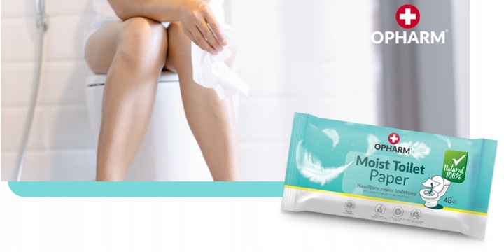 Nawilżany papier toaletowy Opharm Toilet Wipes 14 x 48 szt.