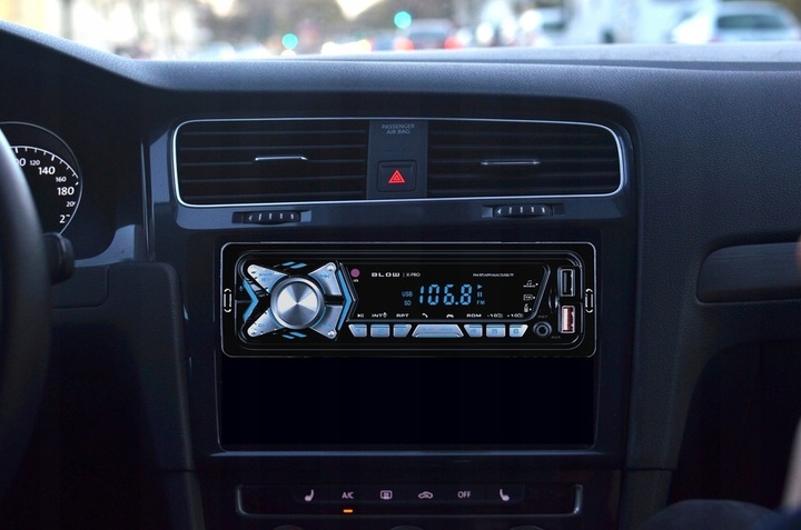 RADIO SAMOCHODOWE BLUETOOTH 1-DIN USB AUX SD MIKROFON PILOT BATERIA