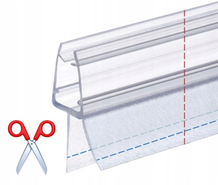 USZCZELKA DOLNA KABINY PRYSZNICOWYCH DRZWI 6-8MM 67 CM