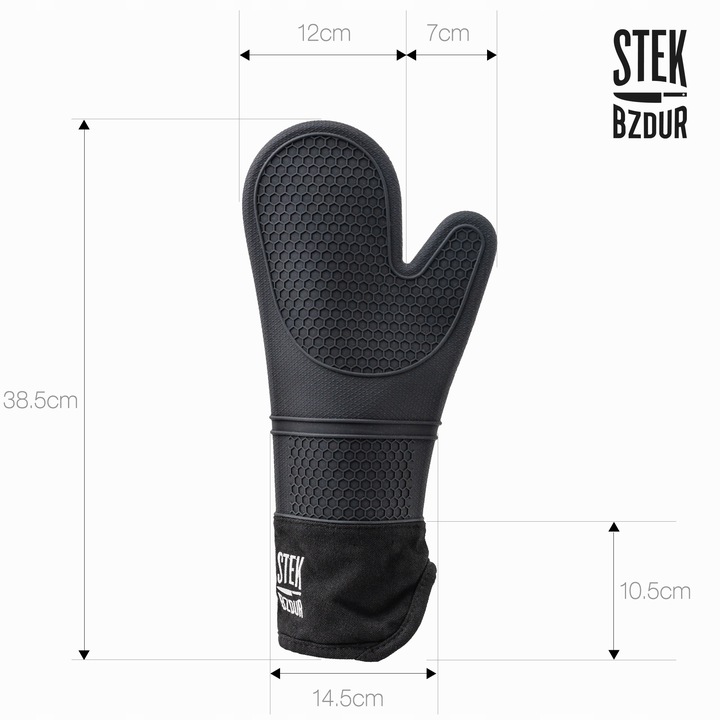 Rękawice Kuchenne Grillowe Stek Bzdur Silikonowe Żaroodporne Długie