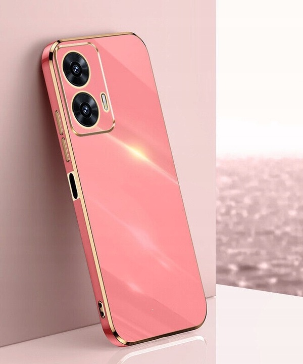 ETUI GLAMOUR GOLD CASE PLATING do MOTOROLA MOTO G85 5G +SZKŁO HARTOWANE