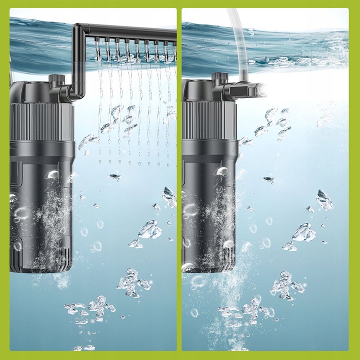 5W1 FILTR WEWNĘTRZNY Z LAMPĄ UV 500L/H DO AKWARIUM 10-120L z UVC