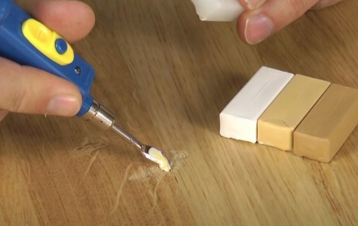 ZESTAW NAPRAWCZY DO PANELI MEBLI ZADRAPANIE WOSK DO NAPRAWY DREWNA