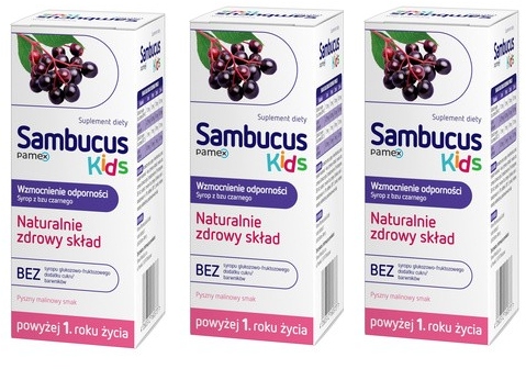 Sambucus Kids syrop , czarny bez x 3 x 120 ml