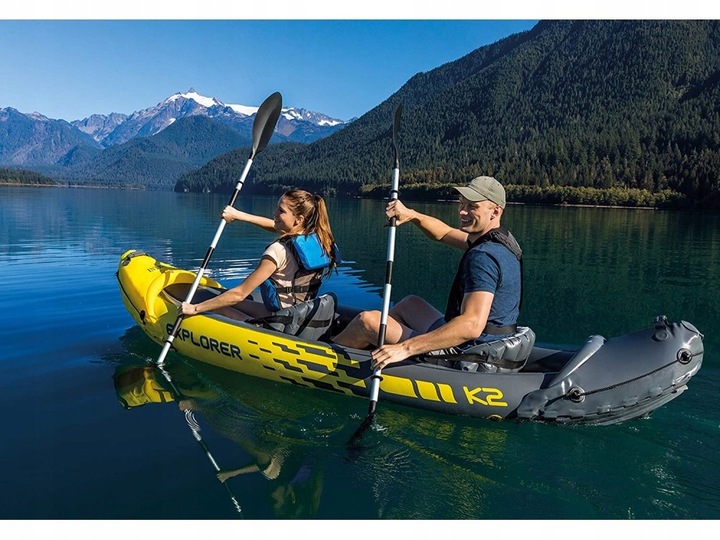 Kajak dmuchany Explorer K2 312x91x51cm INTEX 68307 2 miejsca wiosła