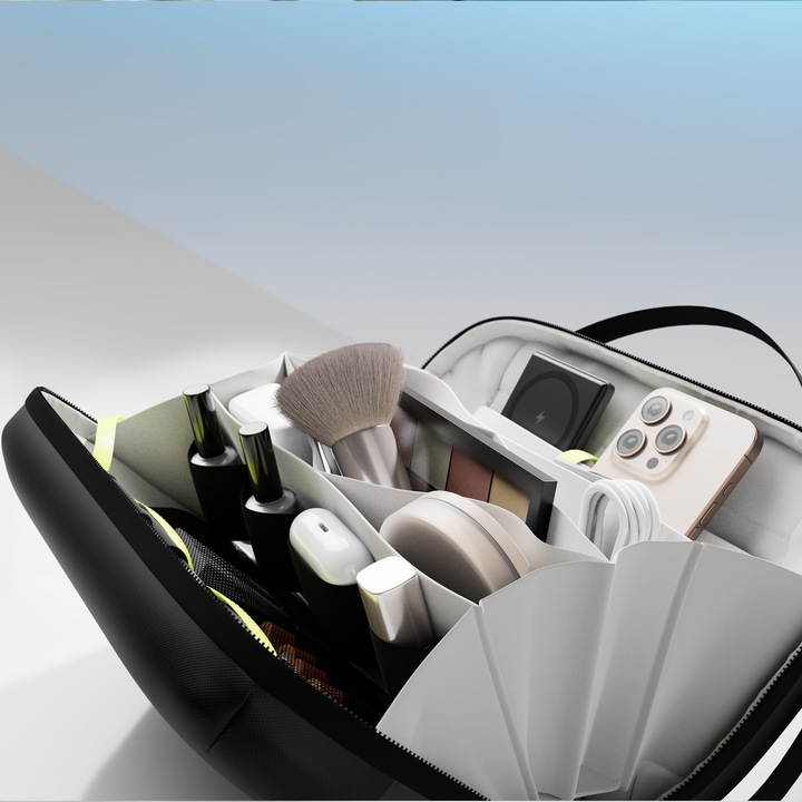 Allity organizer podróżny na elektronikę kosmetyki akcesoria pojemy czarny