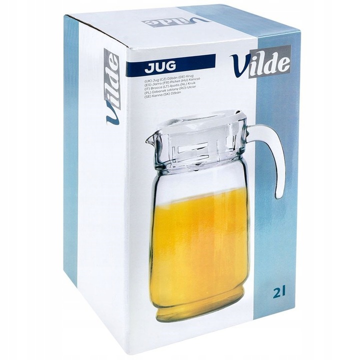 Dzbanek NA NAPOJE wodę sok lemoniadę do napojów szklany z pokrywką