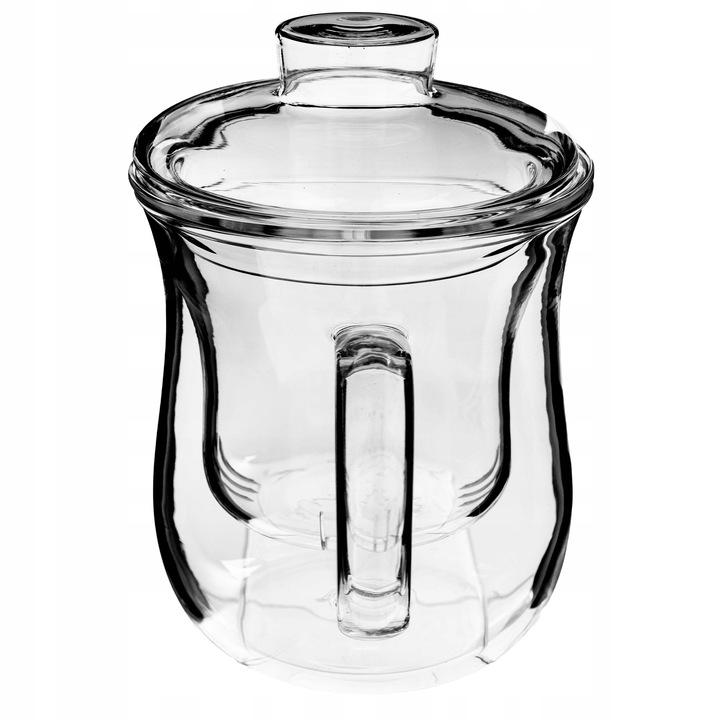 KUBEK Z ZAPARZACZEM DO HERBATY ZIÓŁ 370ml SITKO SZKLANY POKRYWKĄ TERMICZNY