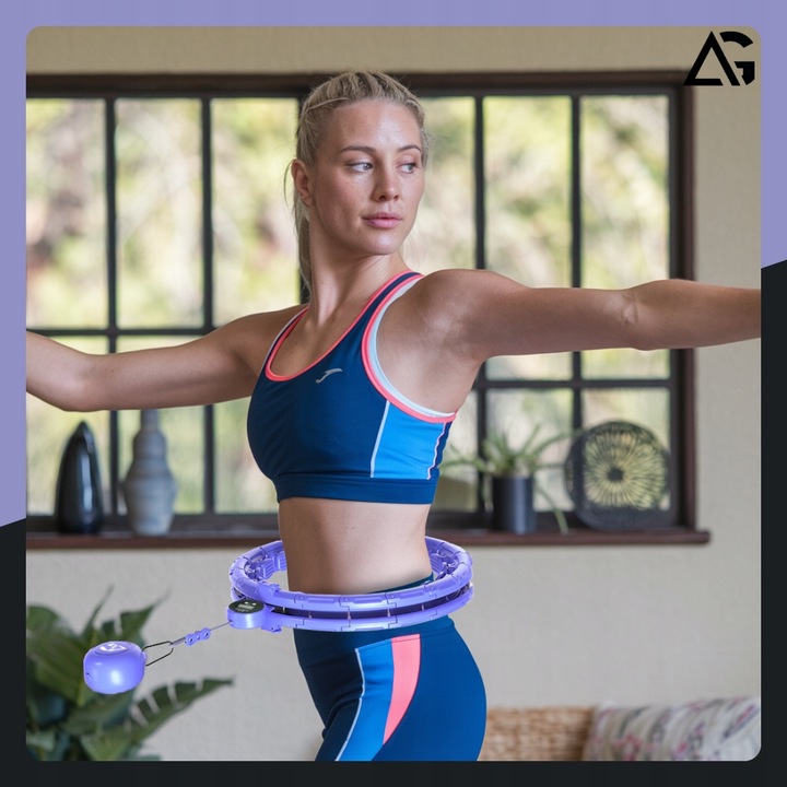 HULA HOP Z OBCIĄŻNIKIEM ODCHUDZAJĄCE Z LICZNIKIEM SMART HULAHOP