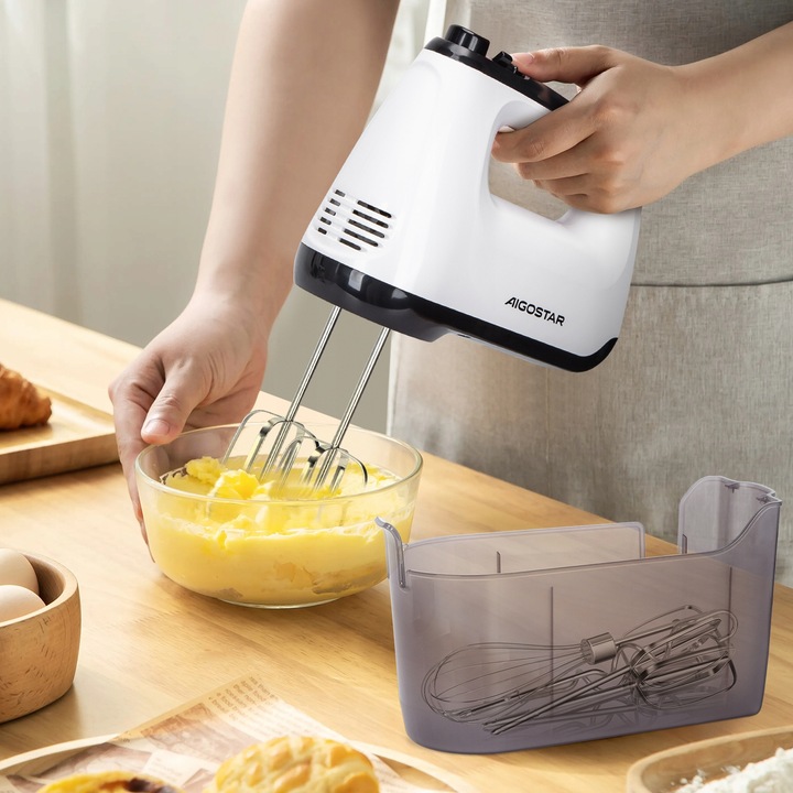 Mikser ręczny elektryczny kuchenny 400W 6 biegów TURBO 5 mieszadła