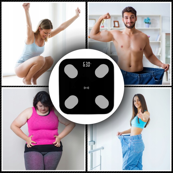 WAGA ŁAZIENKOWA ANALITYCZNA SLIM 180KG SMART+ 31w1 ANDROID iOS