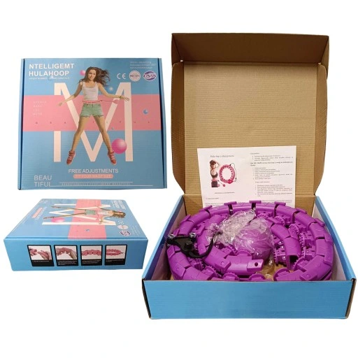 HULAHOP Z OBCIĄŻENIEM WYPUSTKAMI ODCHUDZAJĄCE SKŁADANE SMART HULA HOP