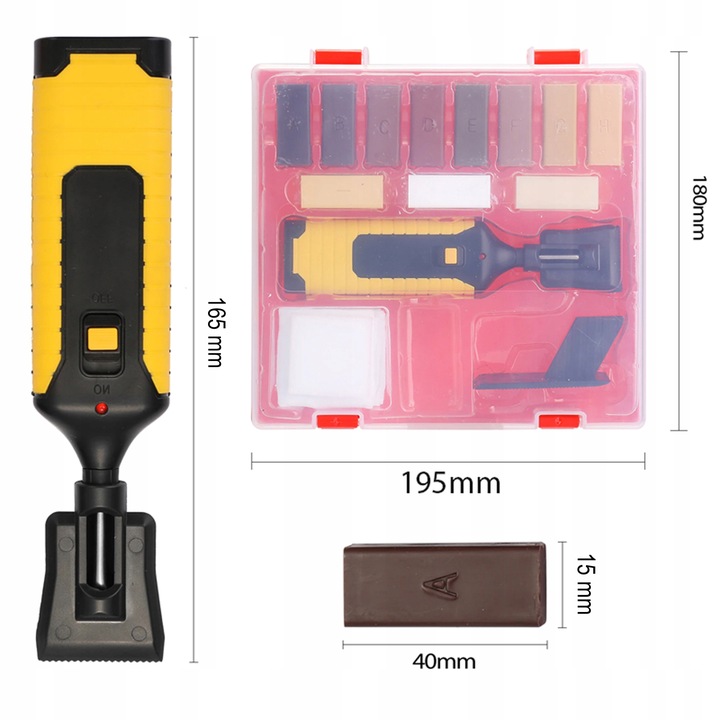 ZESTAW DO NAPRAWY MEBLI NARZĘDZIA NAPRAWCZE DO PARKIETU WOSK MARKERY