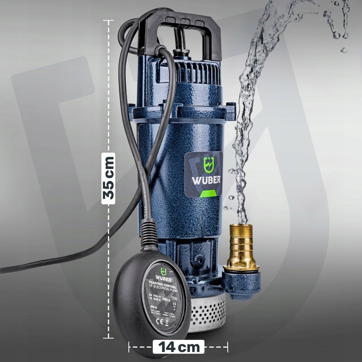 POMPA Z PŁYWAKIEM ZATAPIALNA Z SITEM DO WODY BRUDNEJ CZYSTEJ