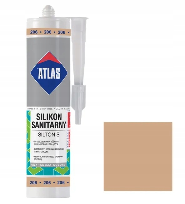 Silikon 280 ml ATLAS kolor 206 Cappuccino