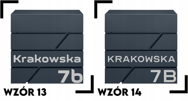 SKRZYNKA POCZTOWA NA LISTY POCZTĘ ANTRACYT NOWOCZESNA +WZÓR NAPIS Z ADRESEM