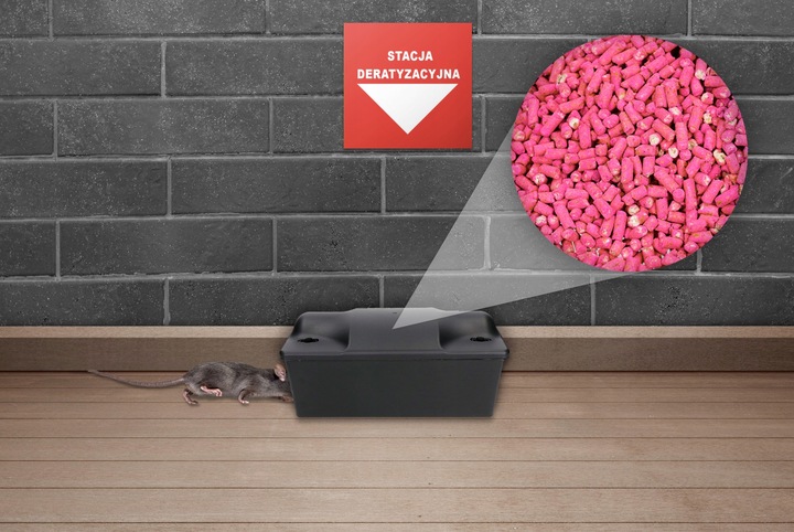 MOCNY GRANULAT NA MYSZY TRUTKA NA SZCZURY BROMADIOLONE DDD 5KG RATIMOR