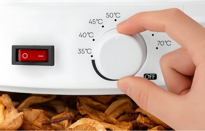 SUSZARKA SPOŻYWCZA DO GRZYBÓW OWOCÓW WARZYW REGULACJA 5 POZIOMÓW 500W