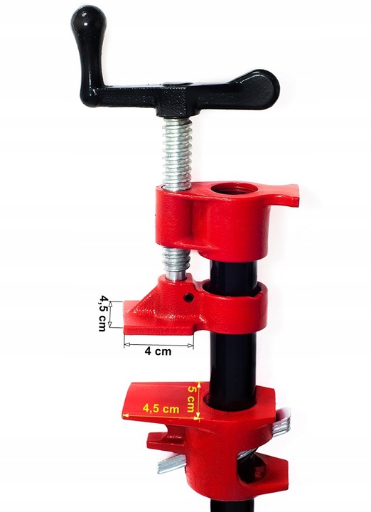 ŚCISK STOLARSKI ZACISK MOCNY RUROWY BEZKOŃCOWY 3/4" ZESTAW x 4 SZT