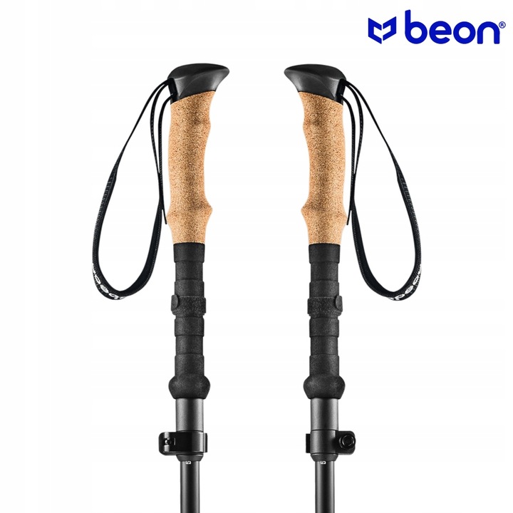 KIJE TREKKINGOWE SKŁADANE REGULOWANE KIJKI W GÓRY TURYSTYCZNE BEON FOLD
