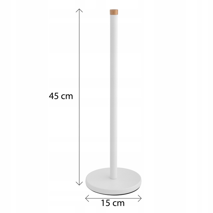 Stojak na papier toaletowy zapasowy do WC na 4 rolki biały bambus Yoka