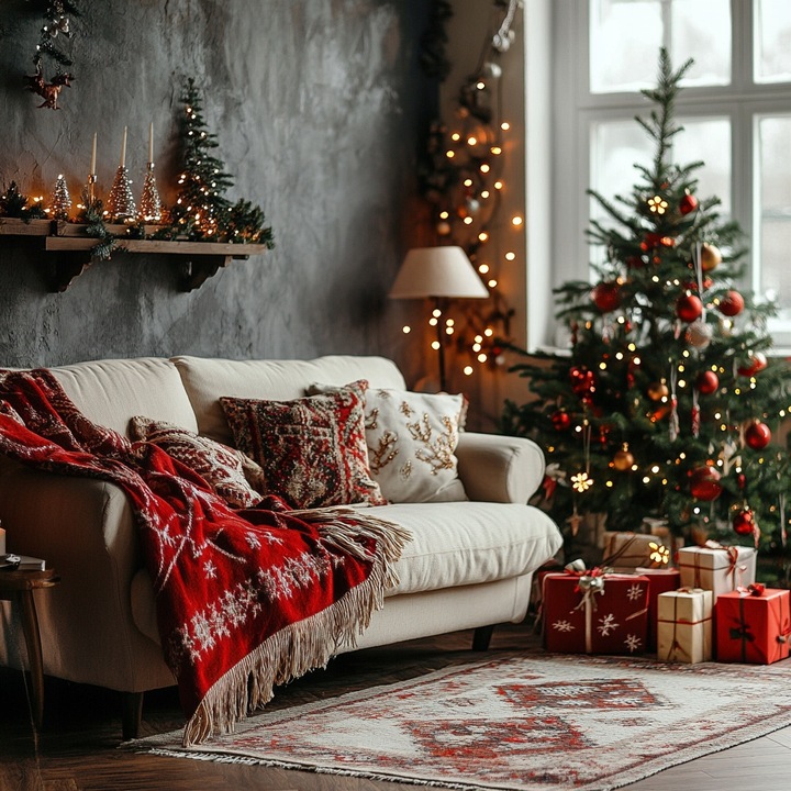 NARZUTA NA ŁÓŻKO KOC 170 x 200 PLED KAPA PIKOWANA ŚWIĄTECZNA WZORY ŚWIĘTA