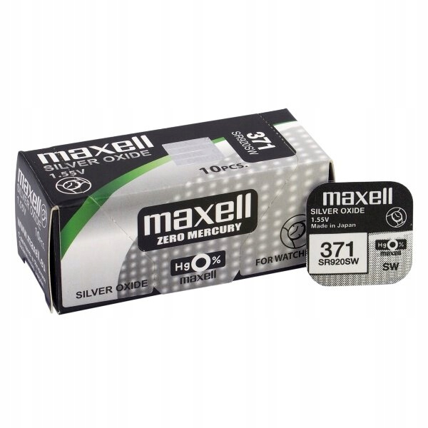Bateria Srebrowa Maxell 371 SR920SW SR69 10szt.