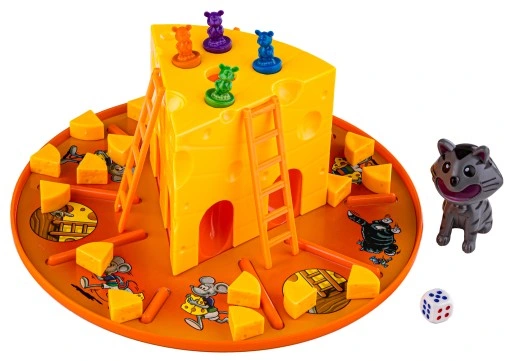 Gra Rodzinna Towarzyska Planszowa KOT I MYSZY Złap Ser Drabinki Cat & Mouse